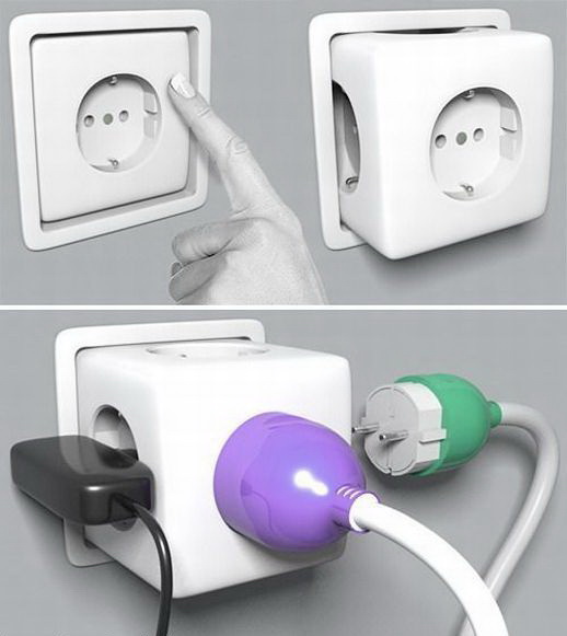 518x581, 49 Kb / тройник, розетка, вилка, креатив