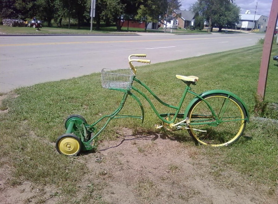 900x661, 261 Kb / газонокосилка, велосипед