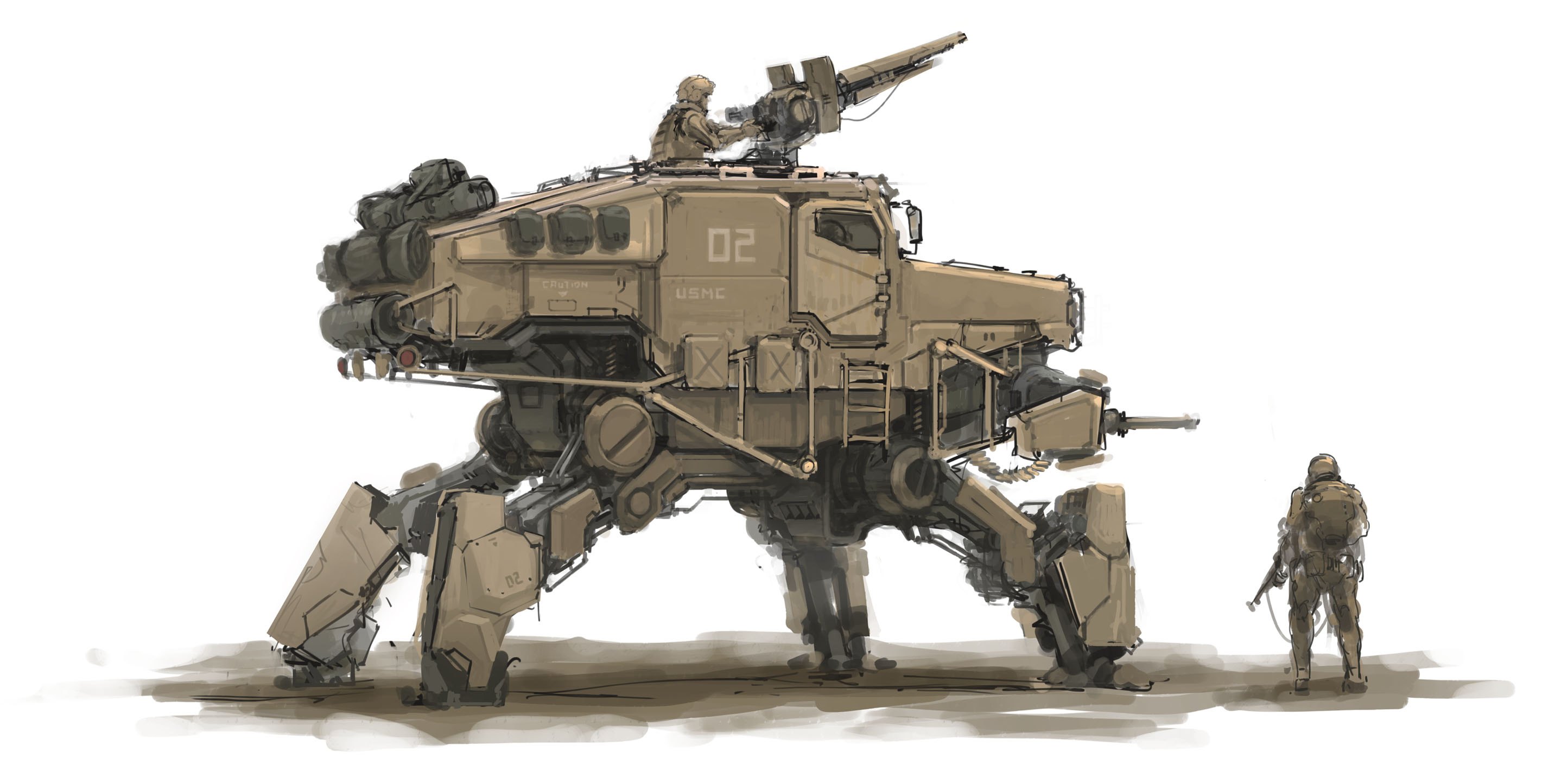 2876x1445, 285 Kb / хаммер, джип, паук, меха