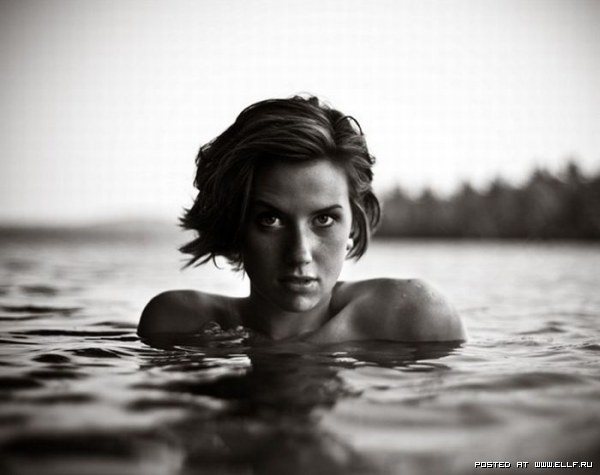 600x475, 37 Kb / девушка, вода, ч/б