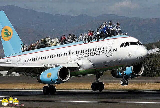 640x432, 59 Kb / самолёт, узбекистан, пассажиры