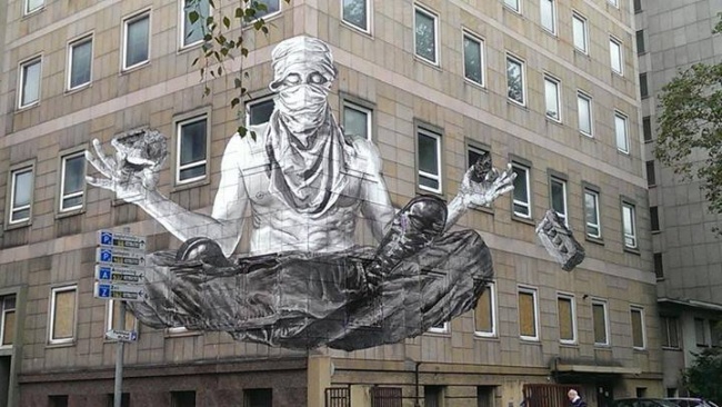 650x366, 117 Kb / дом, граффити, лотос