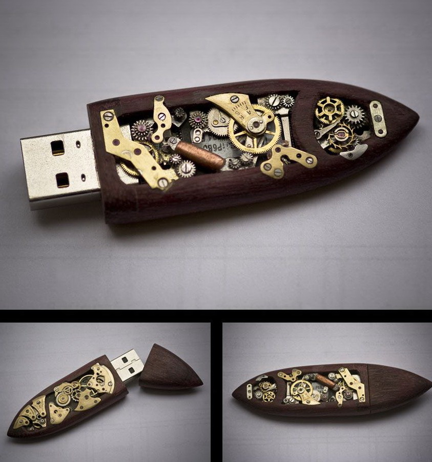 843x901, 195 Kb / флешка, usb, стимпанк
