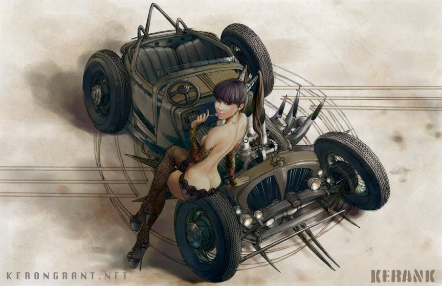 864x559, 115 Kb / автомобиль, кружева, чулки, топлесс, тату, родстер