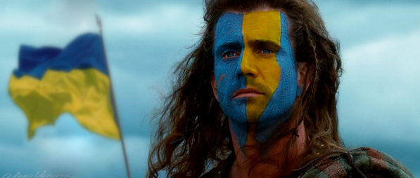 597x254, 235 Kb / таможенный союз, Украина, отважное сердце, Мэл Гибсон, Шотландия, незалежность