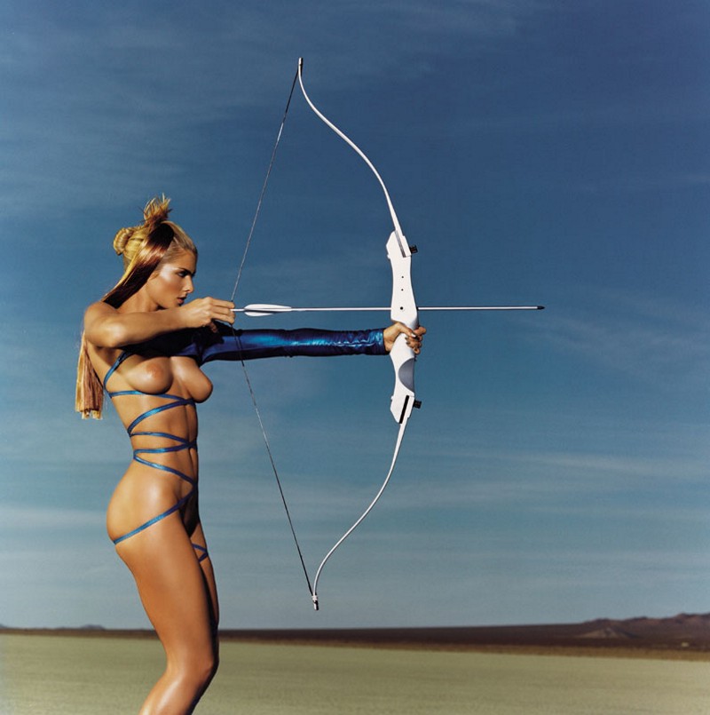 800x805, 82 Kb / лук, лучница, бондаж, хвост, лента