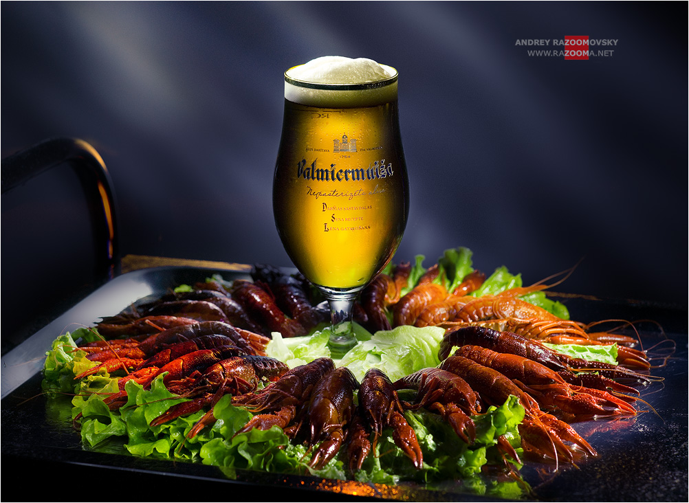 1002x732, 291 Kb / пиво, раки, реклама, бокал, салат, разумовский