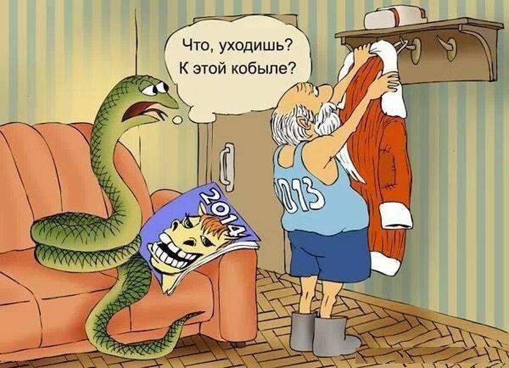 720x521, 84 Kb / дед мороз, змея