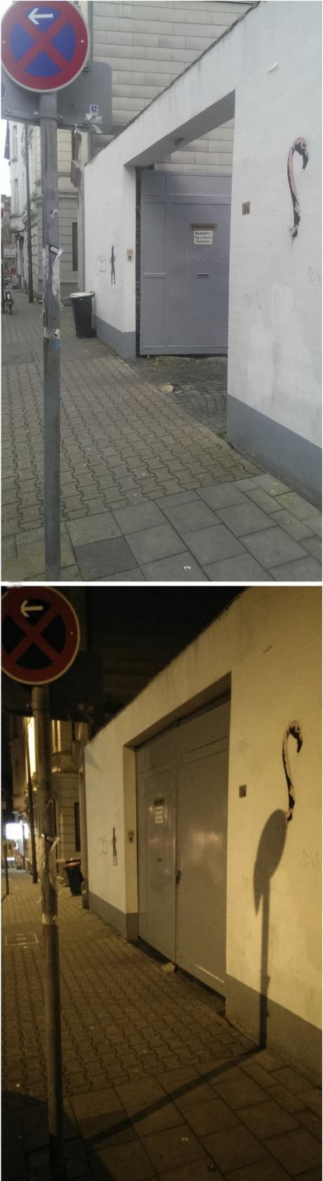 460x1680, 91 Kb / знак, фламинго, тень