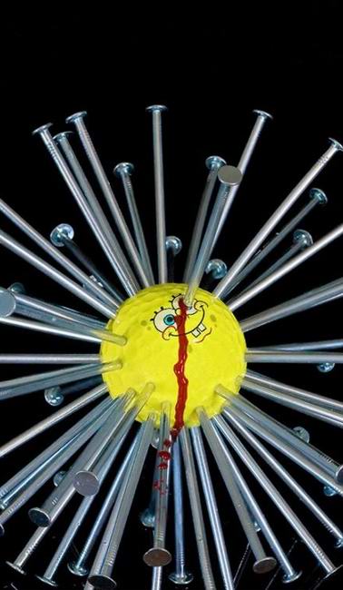 378x650, 41 Kb / спанч боб, гвозди