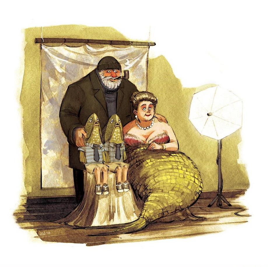 919x918, 293 Kb / рыбка, русалка, дети