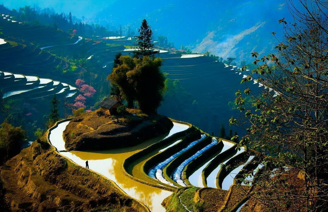 1099x713, 333 Kb / китай, каналы, вода, горы