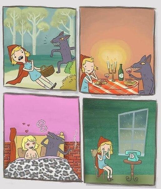 516x604, 60 Kb / красная шапочка, волк, свидание