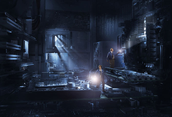 705x480, 117 Kb / системник, фонарики, люди