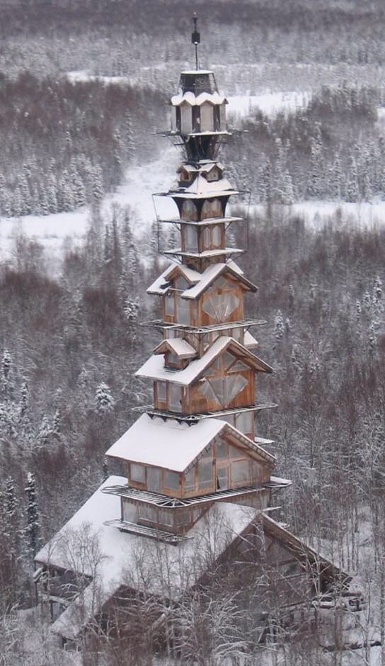 544x940, 186 Kb / аляска, дом, снег, гора