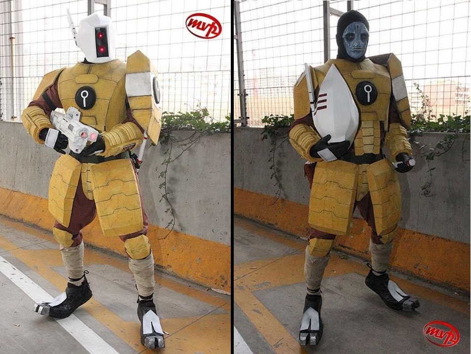 955x718, 257 Kb / косплей, warhammer, 40k, ваха, тау, шлем, лицо