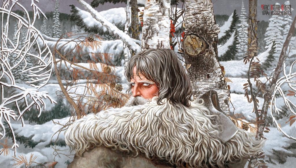 1024x581, 166 Kb / Константин Васильев, мужик, топор, зима