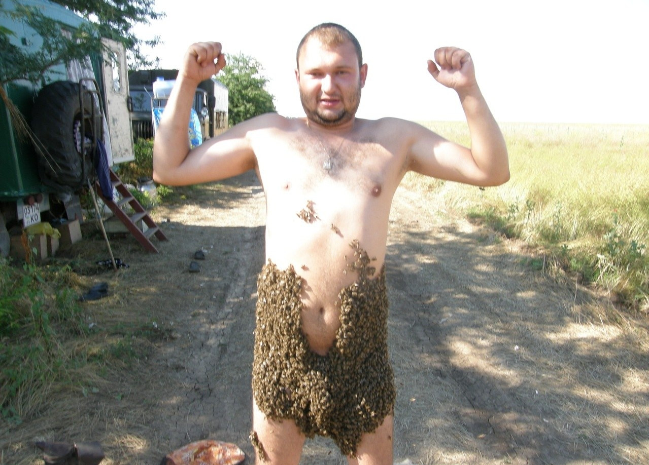 1279x918, 325 Kb / мужик, пчелы