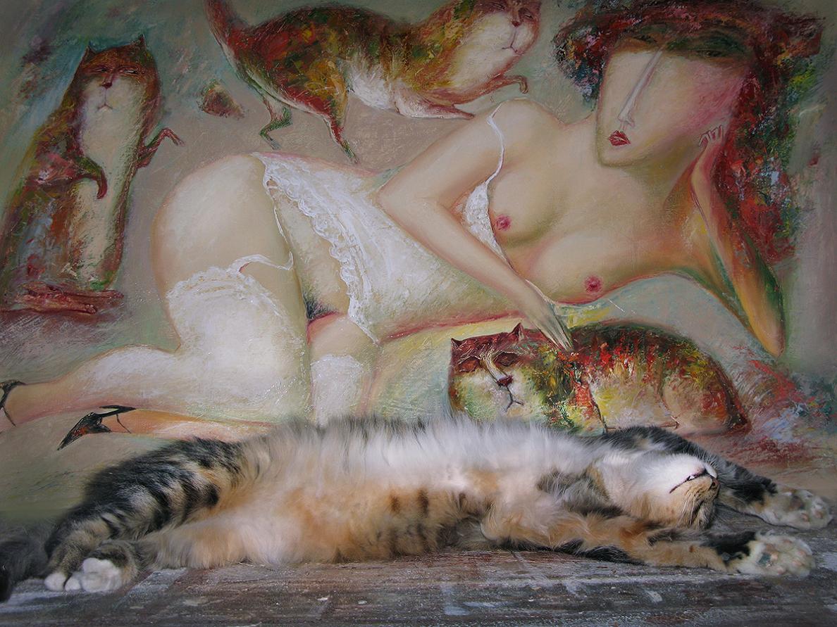 1188x891, 186 Kb / кот, рисунок