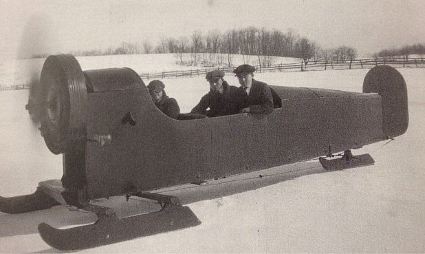 618x369, 80 Kb / аэросани, снег, пропеллер