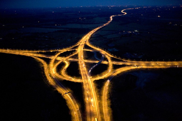 720x480, 73 Kb / ночь, дорога, вид сверху