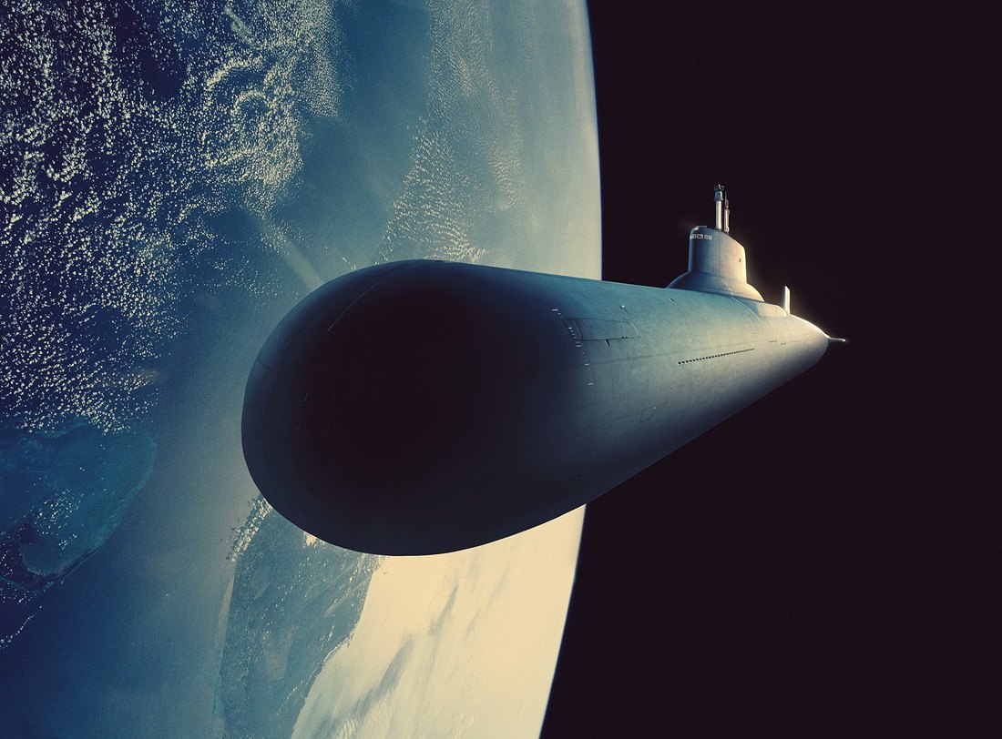 1100x812, 167 Kb / космос, подлодка