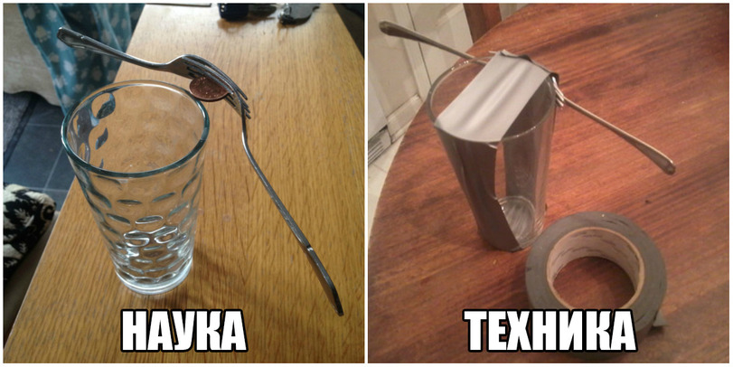 811x406, 115 Kb / вилка, стакан, монета