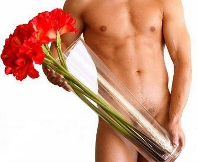 676x555, 60 Kb / букет, цветы, красный, мужчина, торс