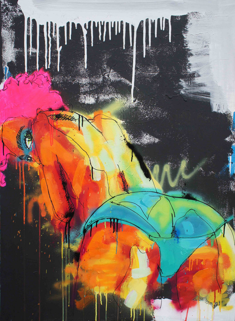 749x1024, 303 Kb / глаза, попа, краски, розовые