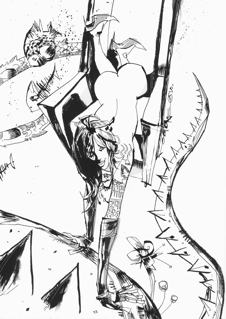 740x1044, 133 Kb / рисунок, раком, попа