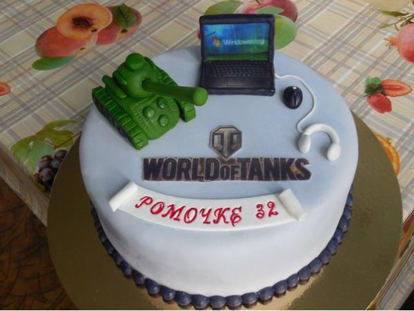 600x451, 36 Kb / Торт, танк, Роме,32, wot, World, of, Tanks