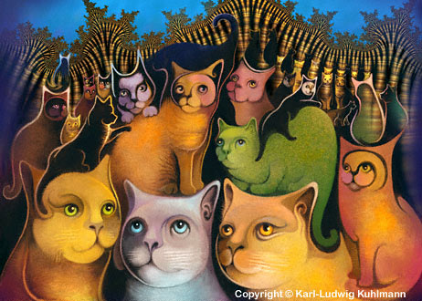 462x330, 59 Kb / арт, коты, сюр