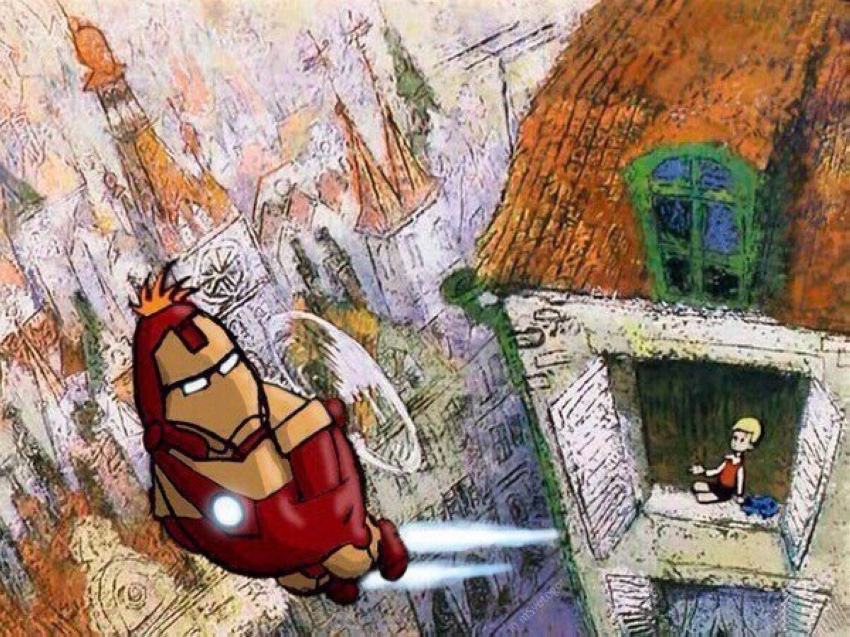 850x637, 319 Kb / Малыш, Карлсон, Iron Man