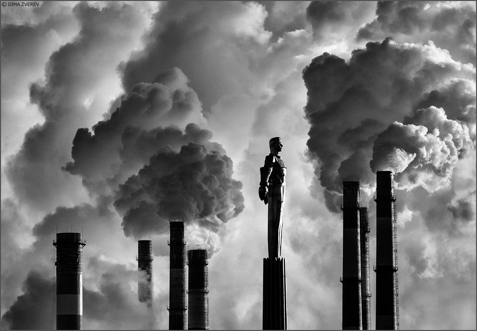 950x660, 70 Kb / Гагарин, трубы, дым