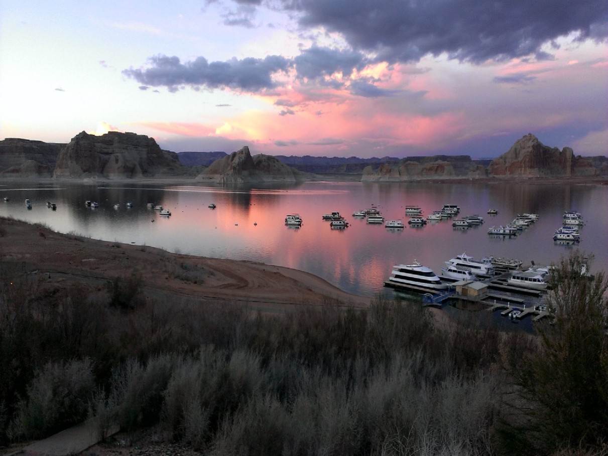 1211x909, 205 Kb / гавань, корабли, облака, закат