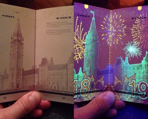 586x472, 79 Kb / Паспорт, Канады, новый, ультрафиолет, канада