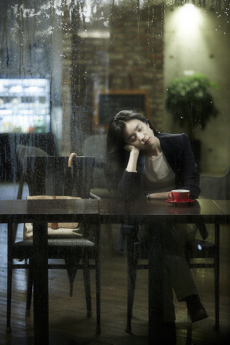 790x1185, 145 Kb / кафе, зонт, чашка, дождь, капли, дрёма