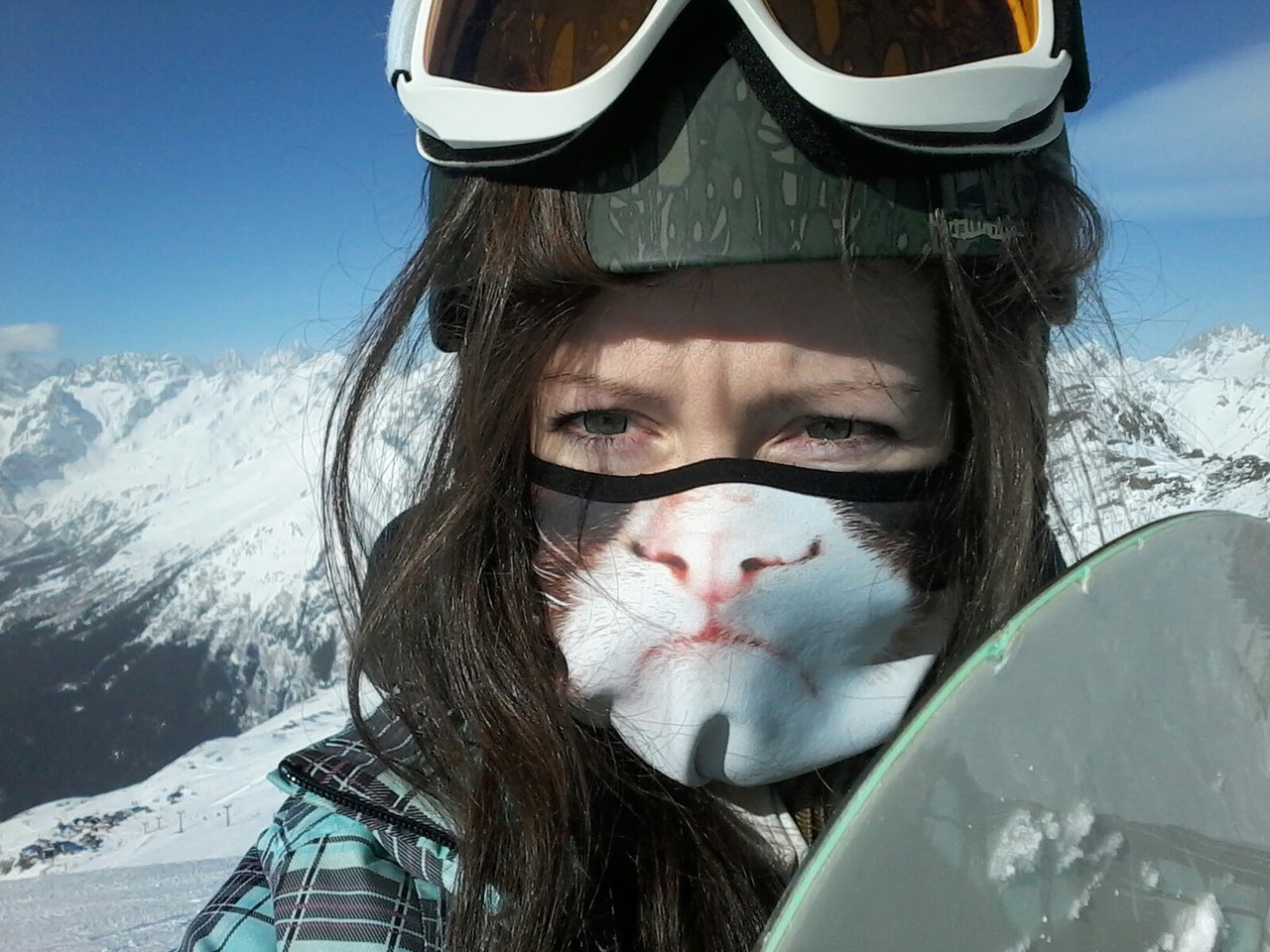 1280x960, 234 Kb / горы, сноуборд, маска, балаклава, гримпи, кот, русская улыбка