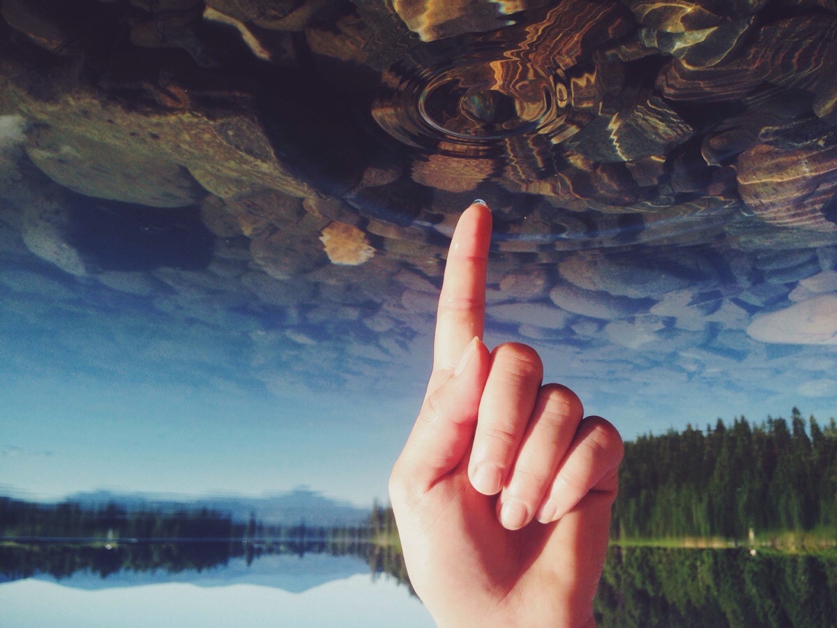 1200x900, 251 Kb / Отражение, вода, палец, круги, рука
