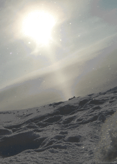 400x560, 325 Kb / гиф, медвежонок, снег, солнце