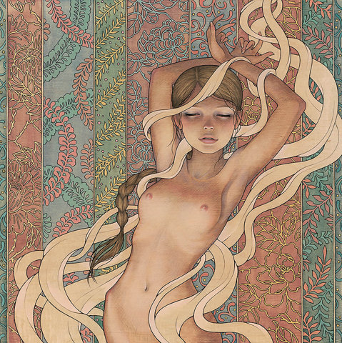 479x480, 129 Kb / коса, ленты, рисунок