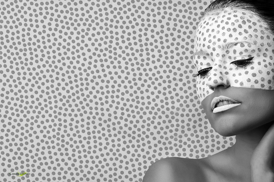 1094x729, 179 Kb / лицо, горошек