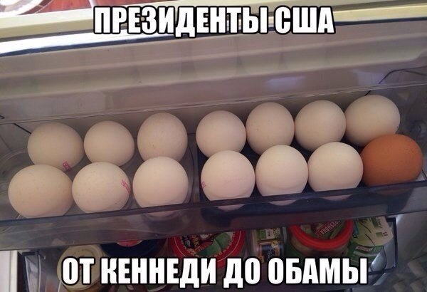 600x410, 47 Kb / Президенты, США, холодильник, яйца