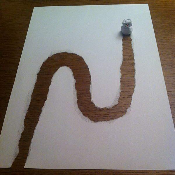 600x600, 40 Kb / снеговик, бумага