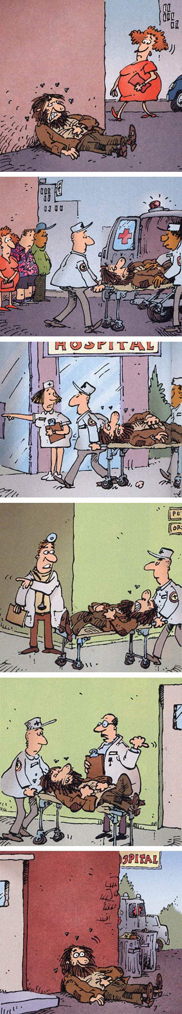 374x2077, 187 Kb / бомж, больница, скорая