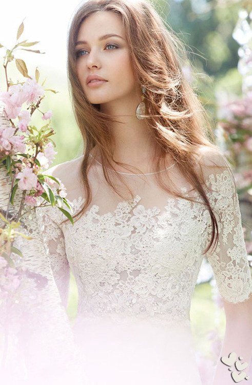 491x750, 88 Kb / шатенка, невеста, платье, цветы