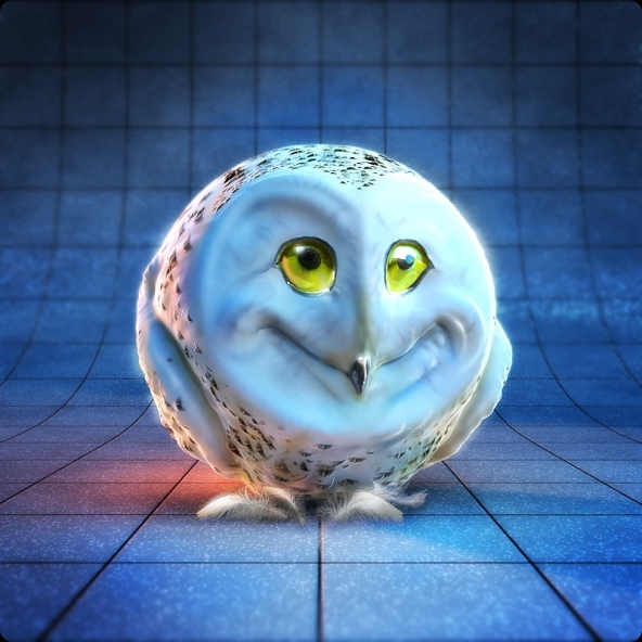 592x592, 227 Kb / сова, 3d
