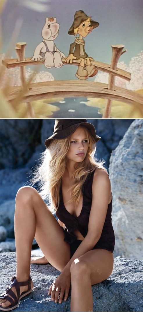 492x1075, 177 Kb / снусмумрик, муми-тролль, шляпа, девушка