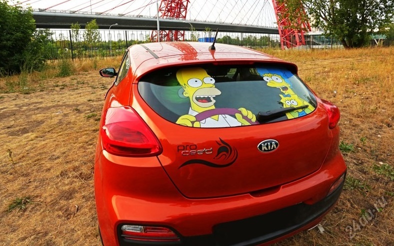 788x492, 180 Kb / симпсоны, стекло,  автомобиль