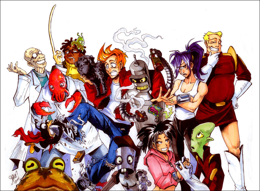 869x640, 171 Kb / футурама, аниме